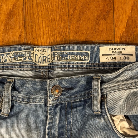 Driven Basic Jeans Men's Blue Jeans Size W34 L30 - Picture 3 of 6